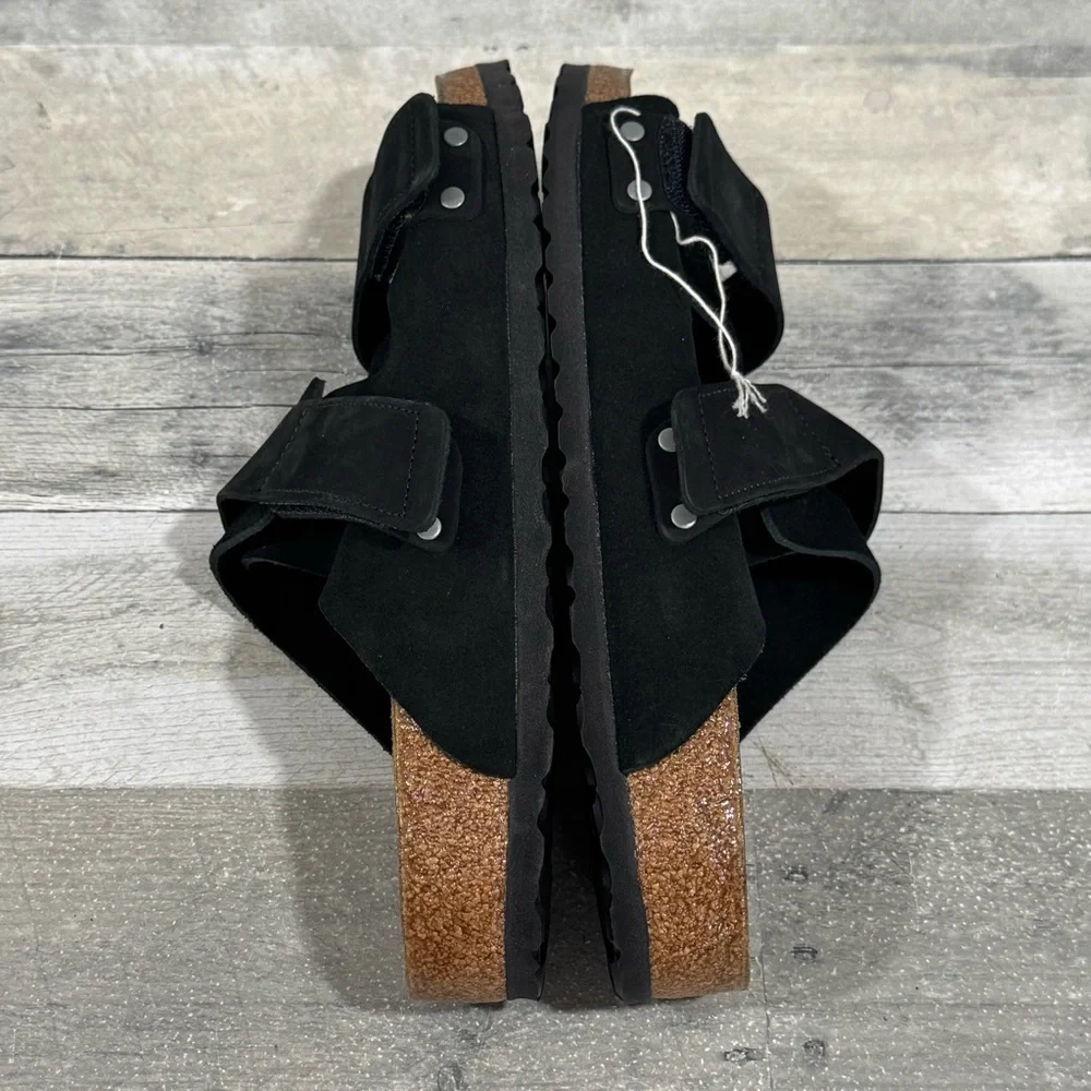 BIRKENSTOCK Uji Nubuck-Suede Leather Sandals in Black - Sz - 11-11.5 US / 44 EU - Picture 5 of 8